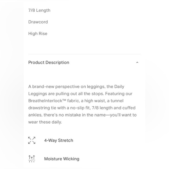 Vuori Daily Leggings Size Large Isle Blue - Picture 5 of 9